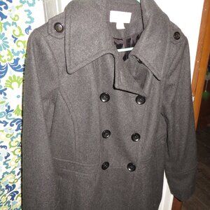 MICHAEL KORS GRAY PEA COAT SIZE L